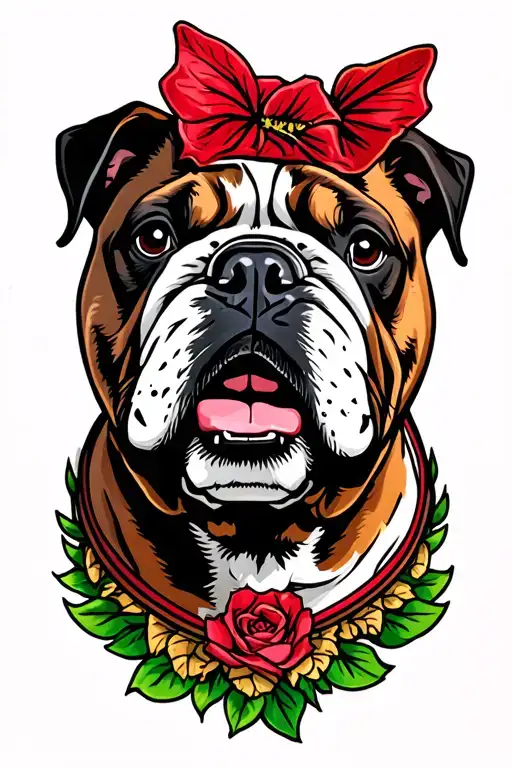 English Bulldog Head