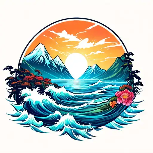 Ocean And Mountain
