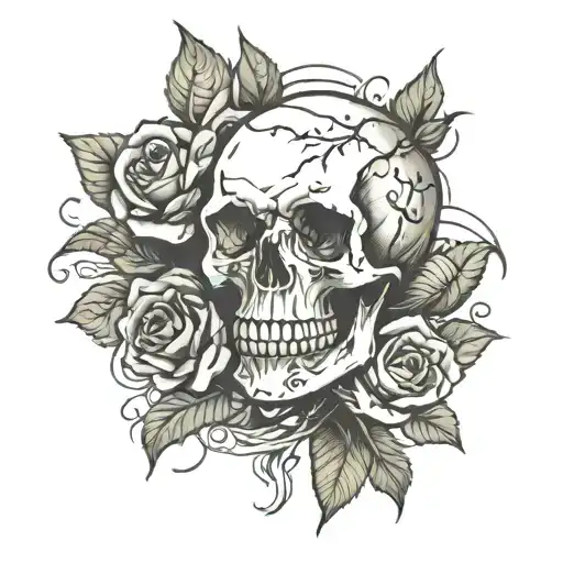 Skull Rose Blooming