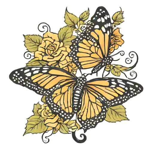 Sisters Monarch Butterfly