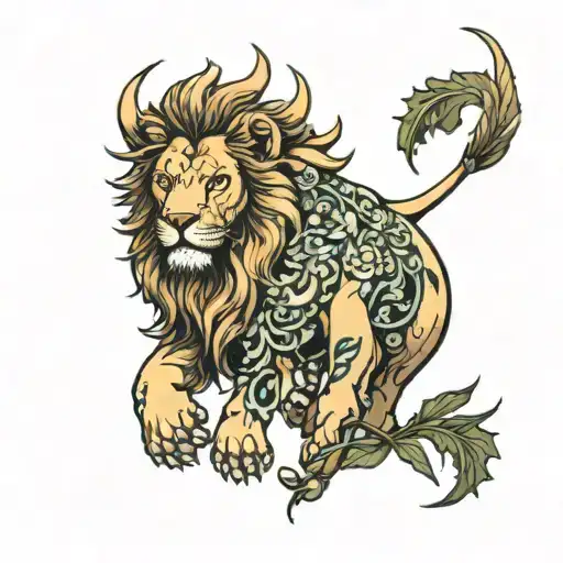 Lion With Bull Edible Kelp Head