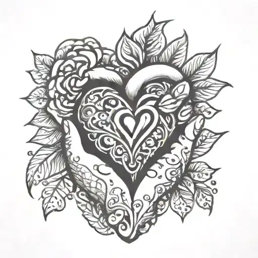 Daughters Hand Holding A Heart