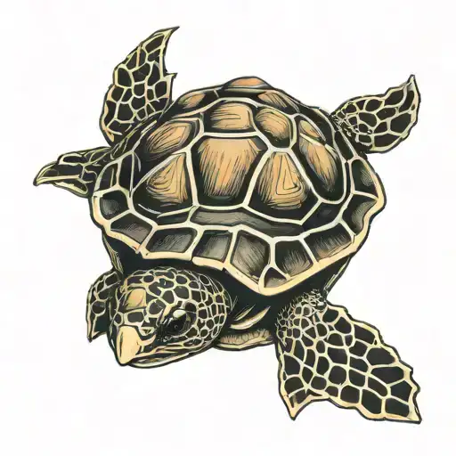 Daughters Hand Holding Baby Turtle