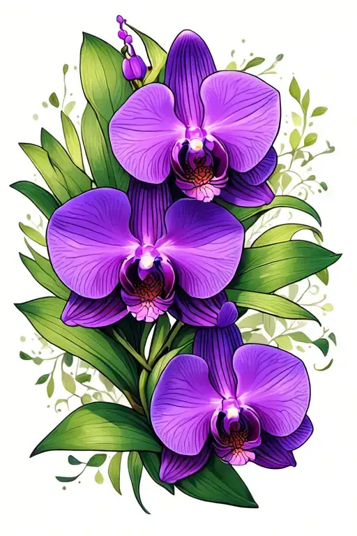 Purple Orchid Flowers
