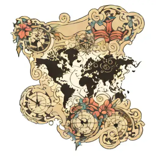 World Map With Morher