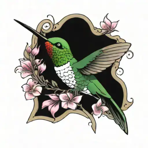 Hummingbird With Breast Cancer Ribbon