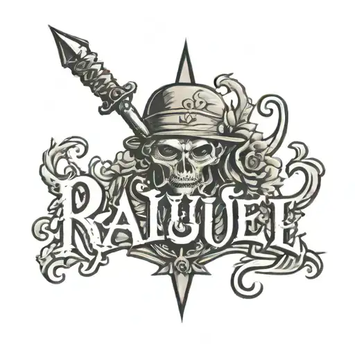 The Name 'Raul' On Fore Arm