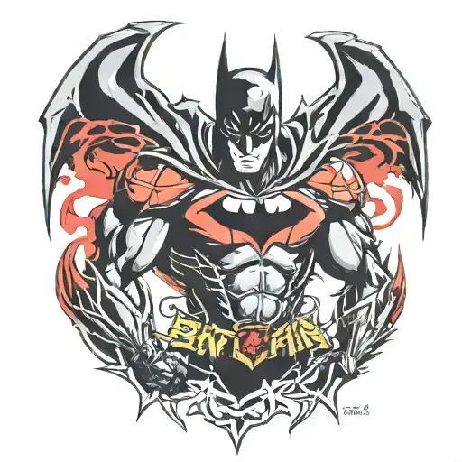 Batman Beyond With Spiderman 2099 Logo Intertwined