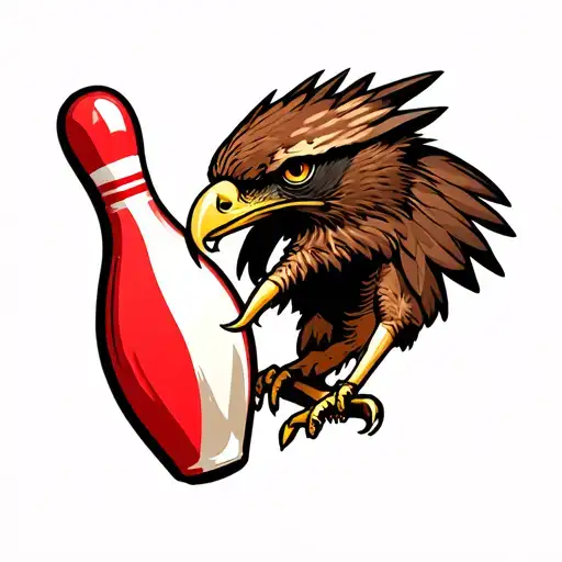 Just A Hawk Claw Holding A Bowling Pin