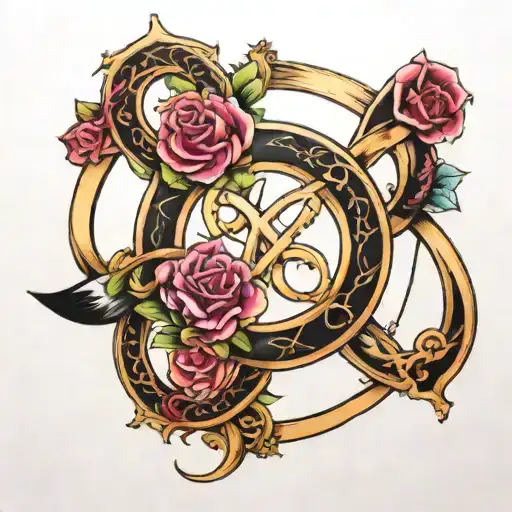 Infinity Sign With Izarianna And Alexah Around The Sign