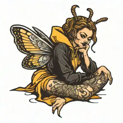 Queen Bee Sitting Cross Legged