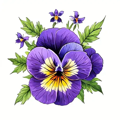 Purple Pansy Flower