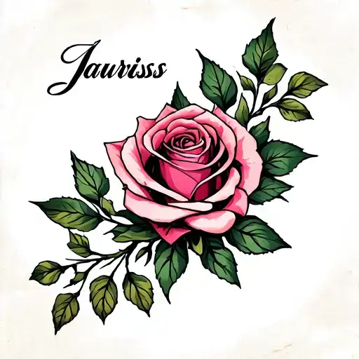 Name Jauriss With Rose Wrapped