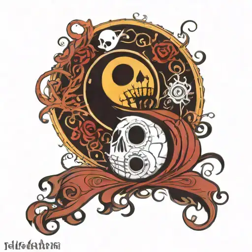 Jack And Sally Yin Yang Symbol