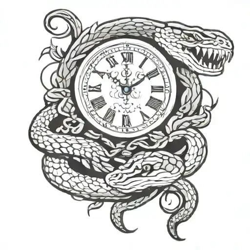 Snake And Clock