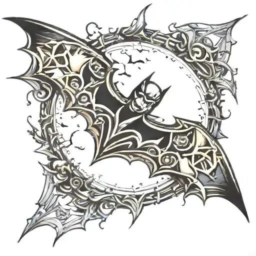 Batman Logo Made Of Bats Flying