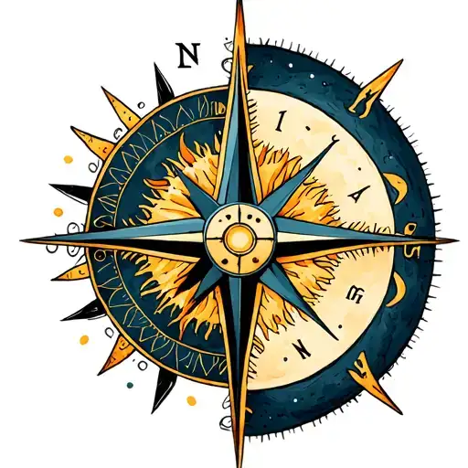 Moon And Sun Compass