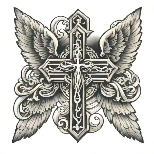 Cross Angel Wings Jesus