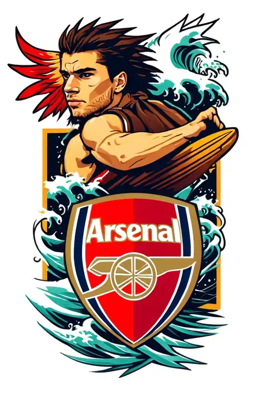 Arsenal Fc And Surfing Wave