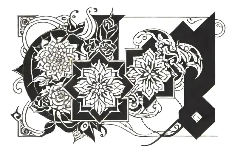 Structural Mandala Like Design But Wide Length Rectangle Frame