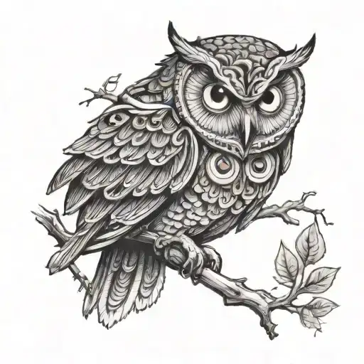 Three Eyed Owl Perched