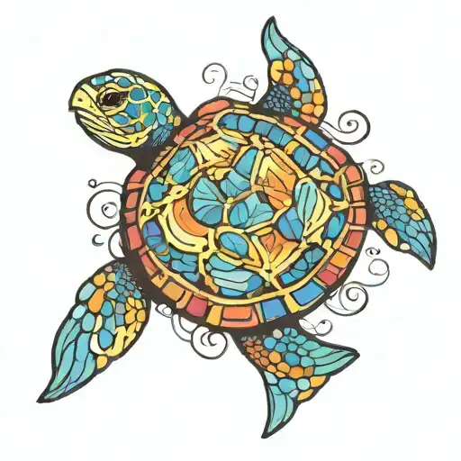 Psychedelic Sea Turtle