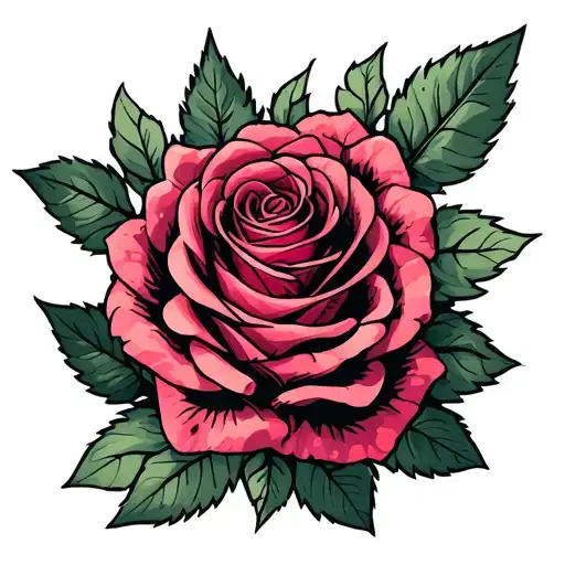 Roses With Leaves