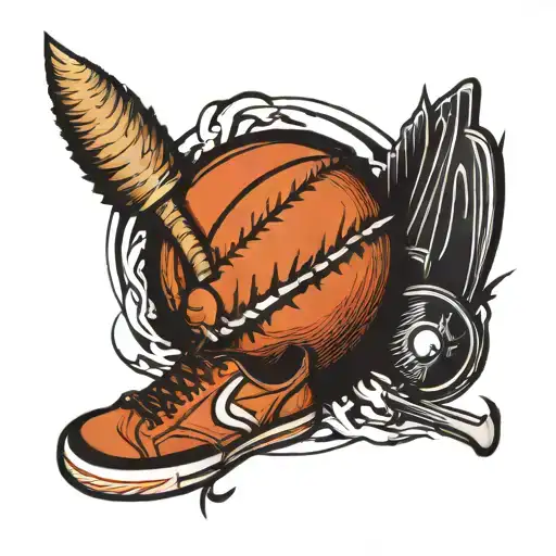 Small Tattoo Alluding To The Love Of Sports