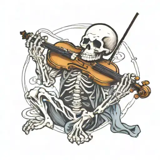 Sad Skeleton Playing Violin