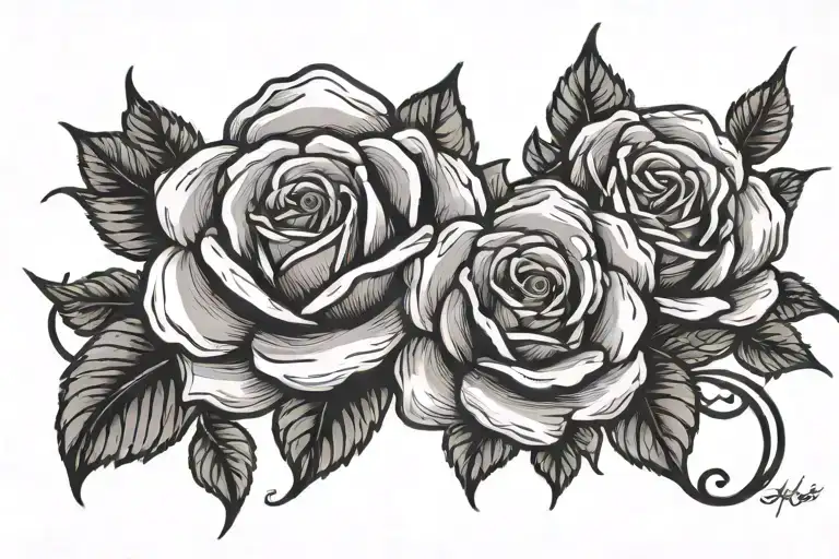 Rose With Roses Growing