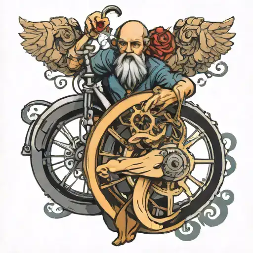 Cycling Wheel And Da Vinci Man