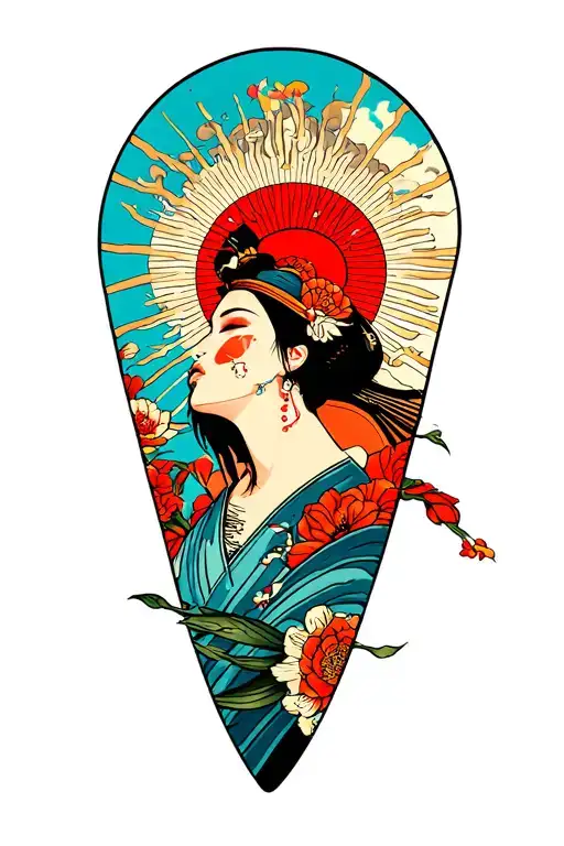 Leg Tattoo For Ofw From Philippines To Japan Rising Sun