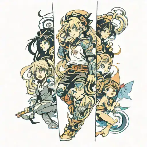 Anime Leg Sleeve That Features All Anime Characters