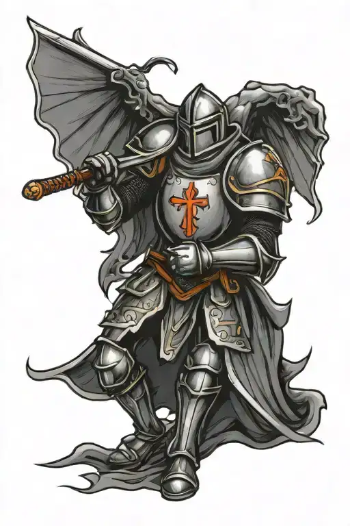 Knight Holding A Sword