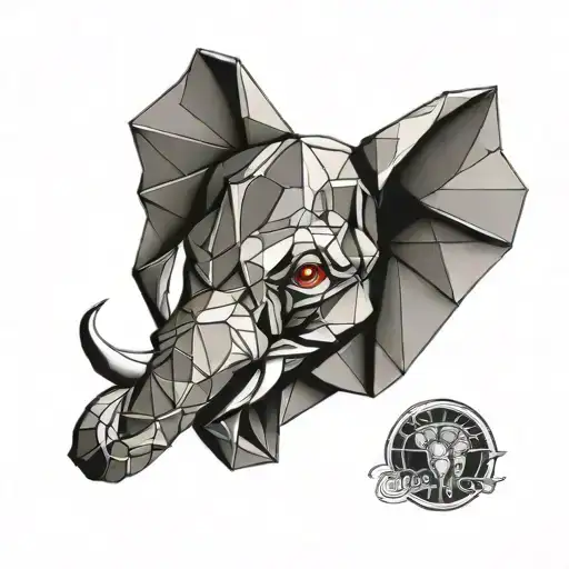 Origami Elephant Head