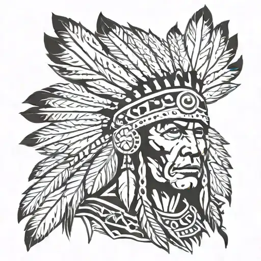 Native American Chief Head