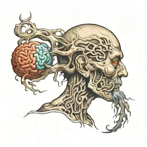 Atlast Carrying His Brain