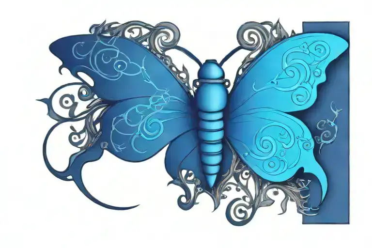 Celtic Butterfly With Thorny Vines