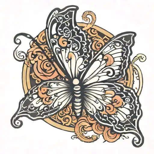 Butterfly With Letter K