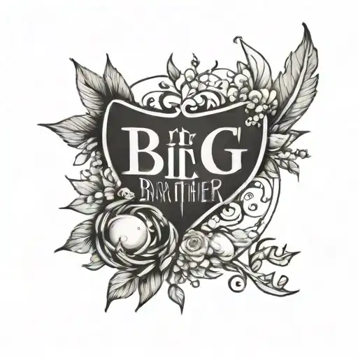 Big Little Brother Written In Writing With Nature Accents