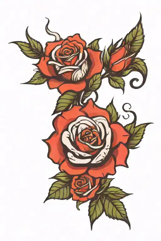Men Tatoo Roses