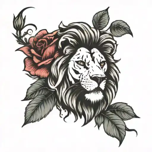 Rose And Lion Head