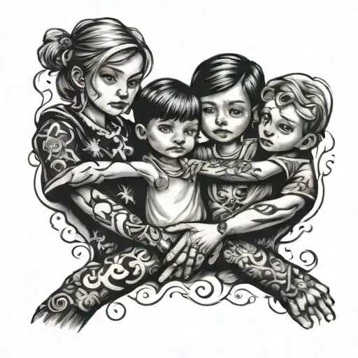 7 Children Holding Hands