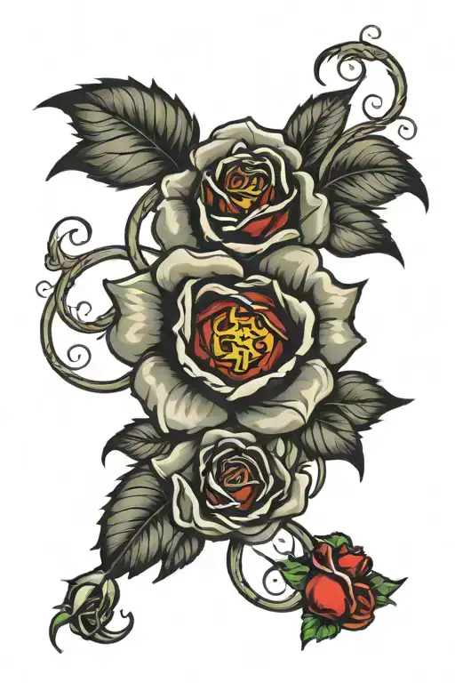 Laces Of The Colors Of The Flag Of Spain With Roses And Eyes