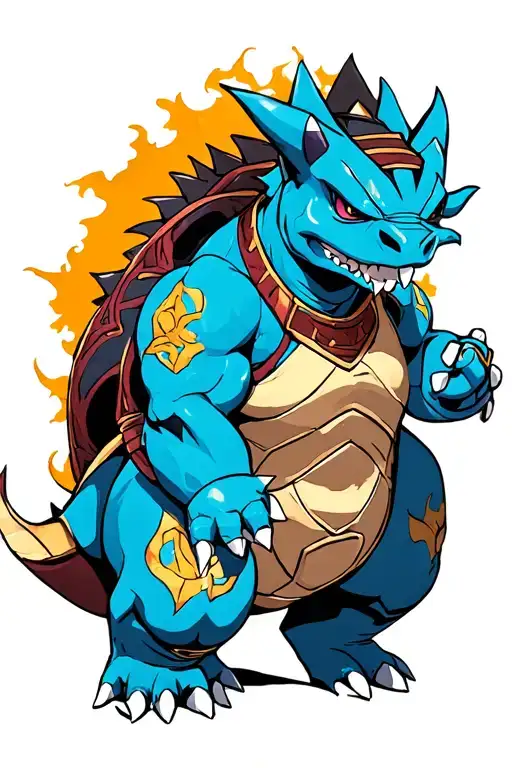 Nidoking With Blastoise Cannons