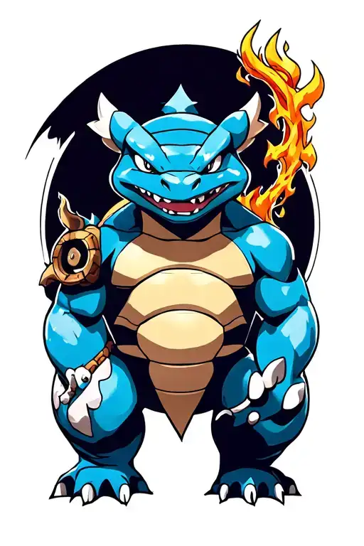 Nidoking With Blastoise Fusion