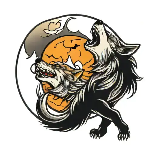 Wolf Howling At The Moon