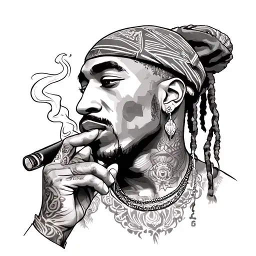 Tupac Smoking With Abinim