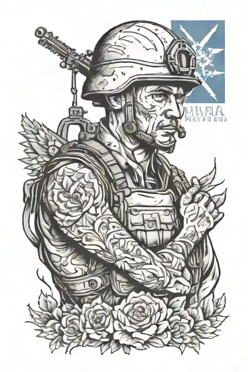 War Ukraine Soldier Holding