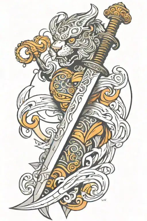 Serpen Wrapped Arounf A Sword